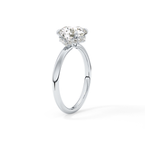 Round Hidden Halo Lab Grown Diamond Engagement Ring