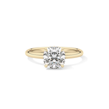 Cushion Hidden Halo Lab Grown Diamond Engagement Ring