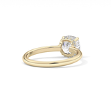 Cushion Hidden Halo Lab Grown Diamond Engagement Ring