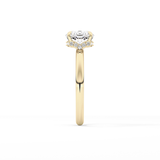 Cushion Hidden Halo Lab Grown Diamond Engagement Ring