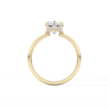 Cushion Hidden Halo Lab Grown Diamond Engagement Ring