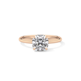 Cushion Hidden Halo Lab Grown Diamond Engagement Ring
