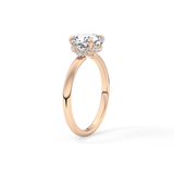 Cushion Hidden Halo Lab Grown Diamond Engagement Ring