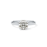Cushion Hidden Halo Lab Grown Diamond Engagement Ring