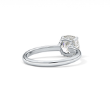 Cushion Hidden Halo Lab Grown Diamond Engagement Ring