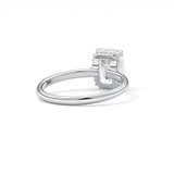 Emerald Hidden Halo Lab Grown Diamond Engagement Ring
