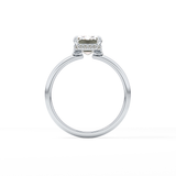 Emerald Hidden Halo Lab Grown Diamond Engagement Ring