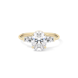 Oval Three Stone Lab Grown Diamond Engagement Ring