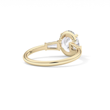 Oval Three Stone Lab Grown Diamond Engagement Ring