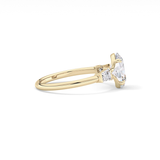 Oval Three Stone Lab Grown Diamond Engagement Ring