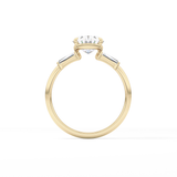 Oval Three Stone Lab Grown Diamond Engagement Ring