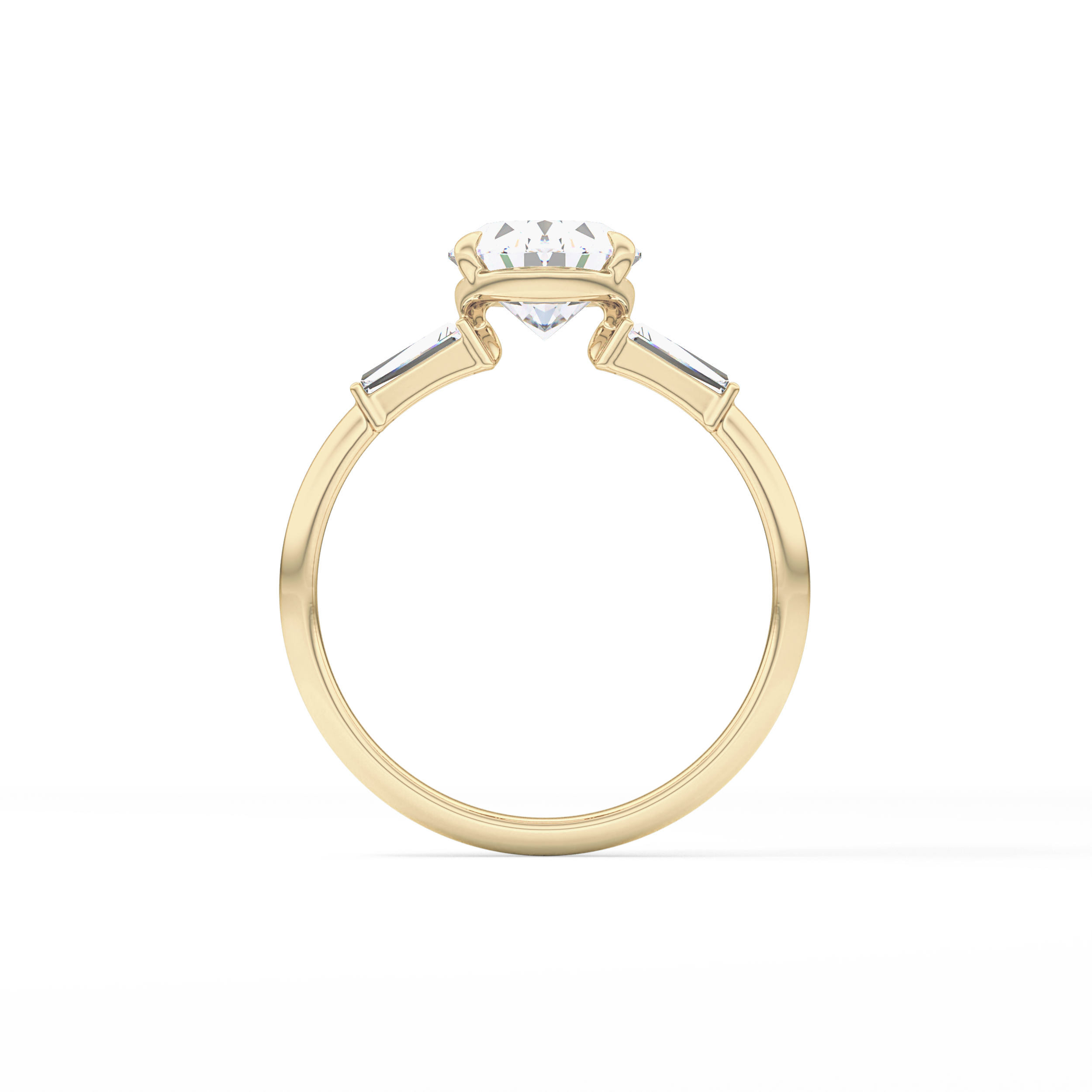 Oval Three Stone Lab Grown Diamond Engagement Ring