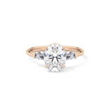 Oval Three Stone Lab Grown Diamond Engagement Ring
