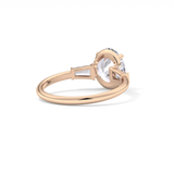 Oval Three Stone Lab Grown Diamond Engagement Ring