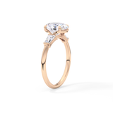 Oval Three Stone Lab Grown Diamond Engagement Ring