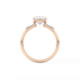 Oval Three Stone Lab Grown Diamond Engagement Ring