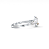 Oval Three Stone Lab Grown Diamond Engagement Ring