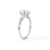 Oval Three Stone Lab Grown Diamond Engagement Ring