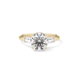 Round Three Stone Lab Grown Diamond Engagement Ring