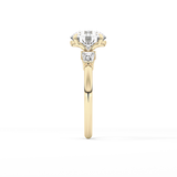 Round Three Stone Lab Grown Diamond Engagement Ring