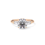 Round Three Stone Lab Grown Diamond Engagement Ring