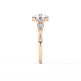 Round Three Stone Lab Grown Diamond Engagement Ring