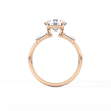 Round Three Stone Lab Grown Diamond Engagement Ring