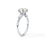 Round Three Stone Lab Grown Diamond Engagement Ring