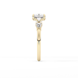 Cushion Three Stone Lab Grown Diamond Engagement Ring