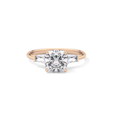 Cushion Three Stone Lab Grown Diamond Engagement Ring