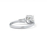Cushion Three Stone Lab Grown Diamond Engagement Ring