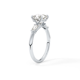 Cushion Three Stone Lab Grown Diamond Engagement Ring