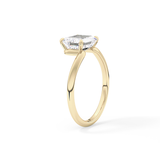 East West Emerald Solitaire Lab Grown Diamond Engagement Ring