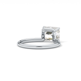 East West Emerald Solitaire Lab Grown Diamond Engagement Ring