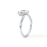 East West Emerald Solitaire Lab Grown Diamond Engagement Ring