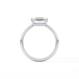 East West Emerald Solitaire Lab Grown Diamond Engagement Ring