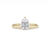 Pear Solitaire Lab Grown Diamond Engagement Ring