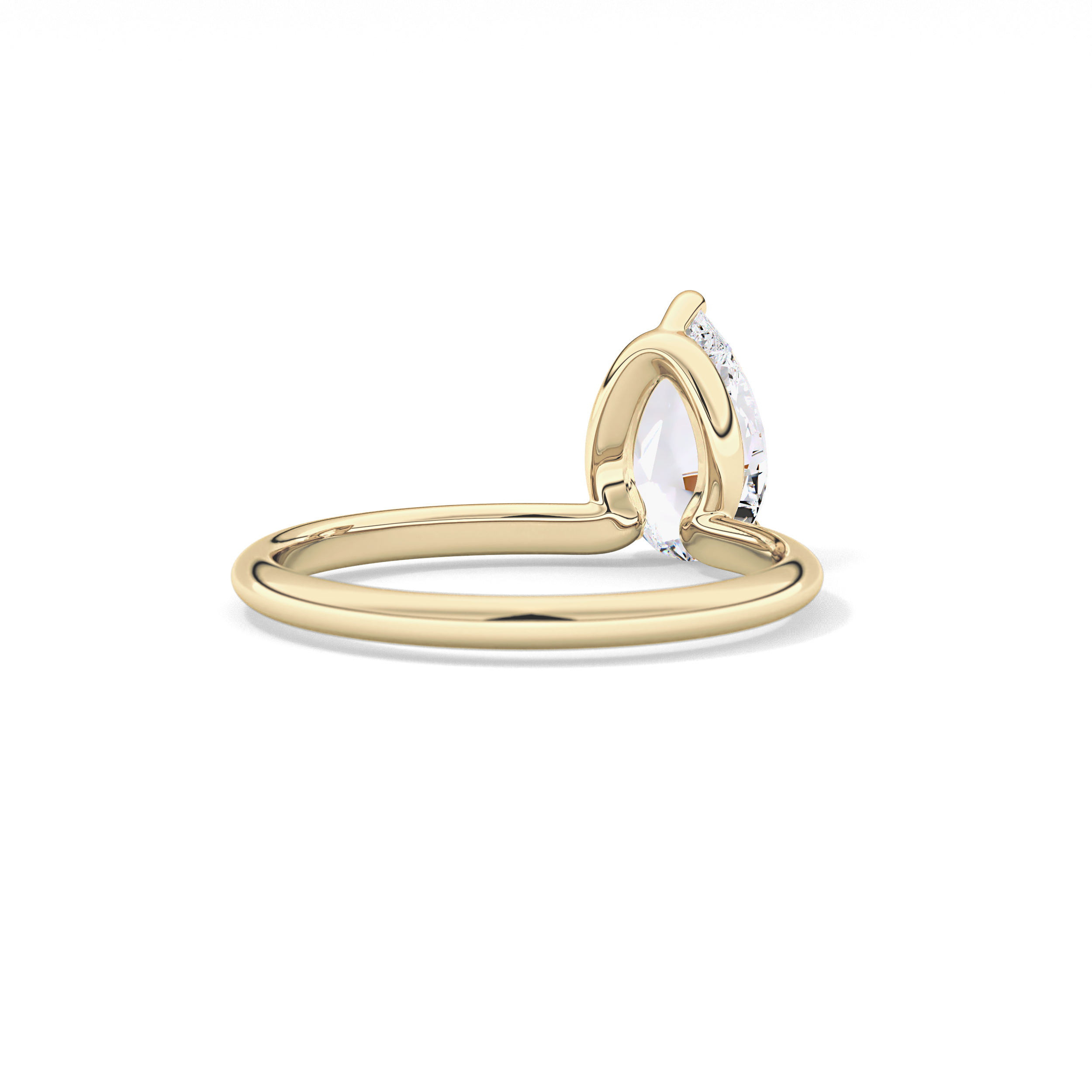 Pear Solitaire Lab Grown Diamond Engagement Ring