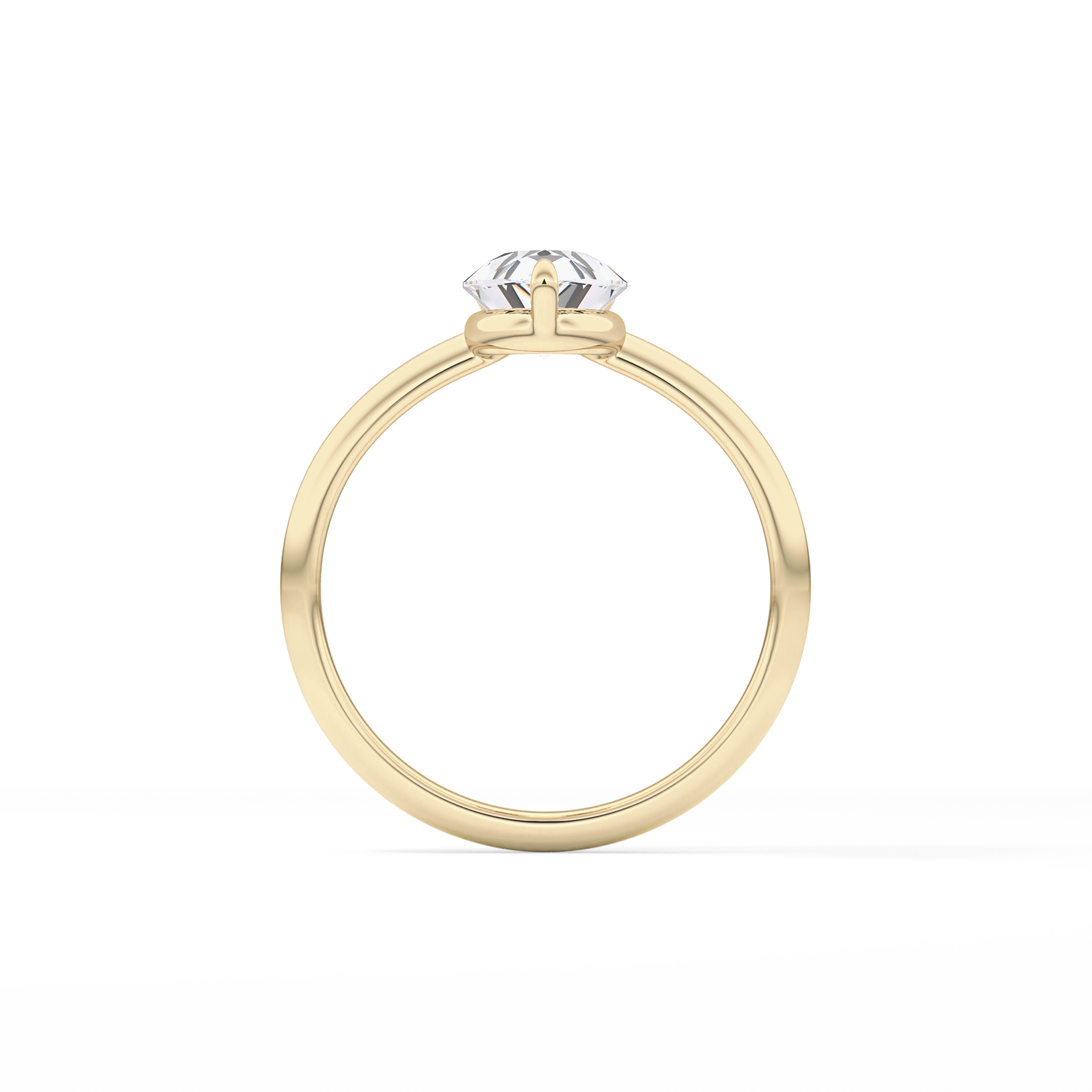 Pear Solitaire Lab Grown Diamond Engagement Ring