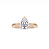 Pear Solitaire Lab Grown Diamond Engagement Ring