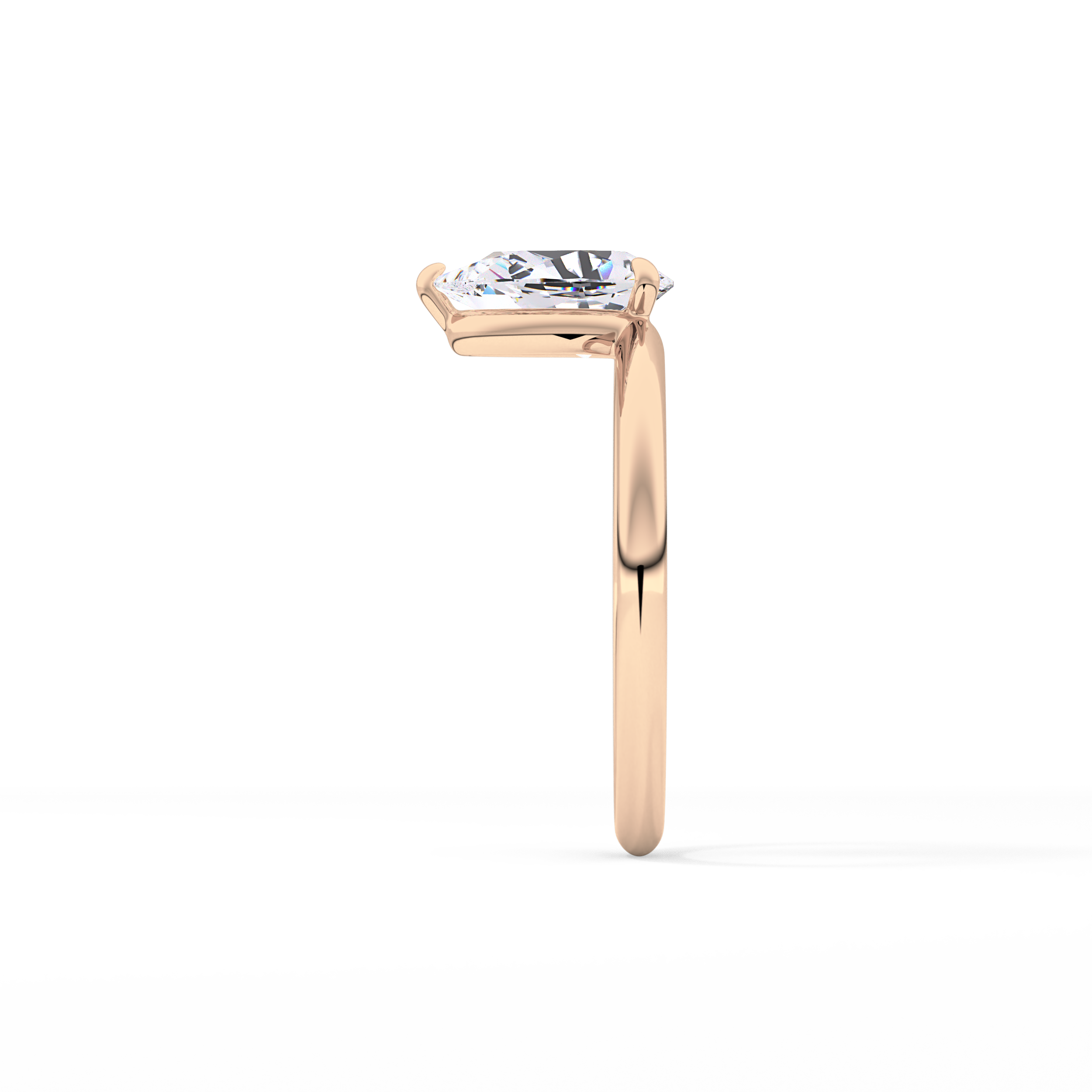 Pear Solitaire Lab Grown Diamond Engagement Ring