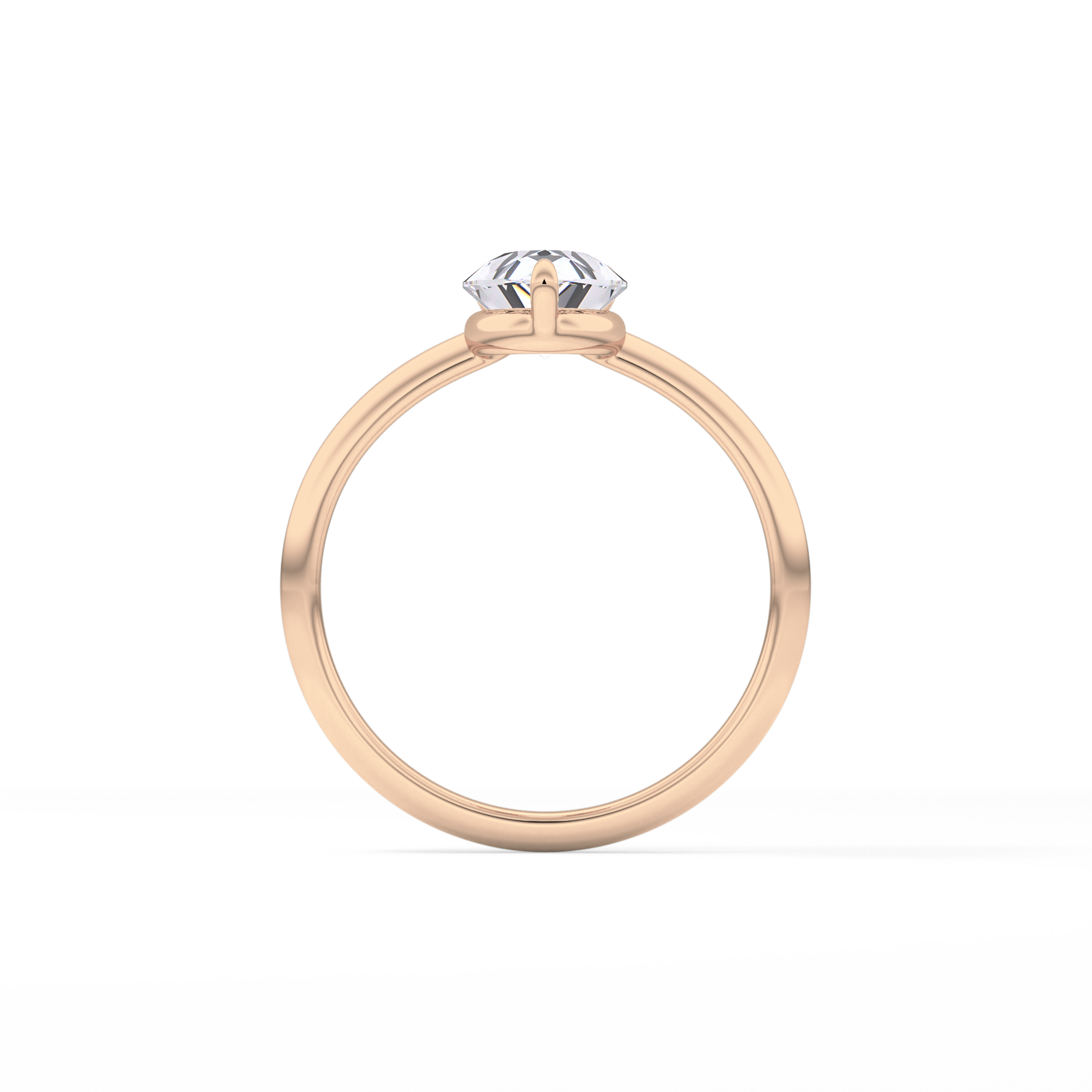 Pear Solitaire Lab Grown Diamond Engagement Ring