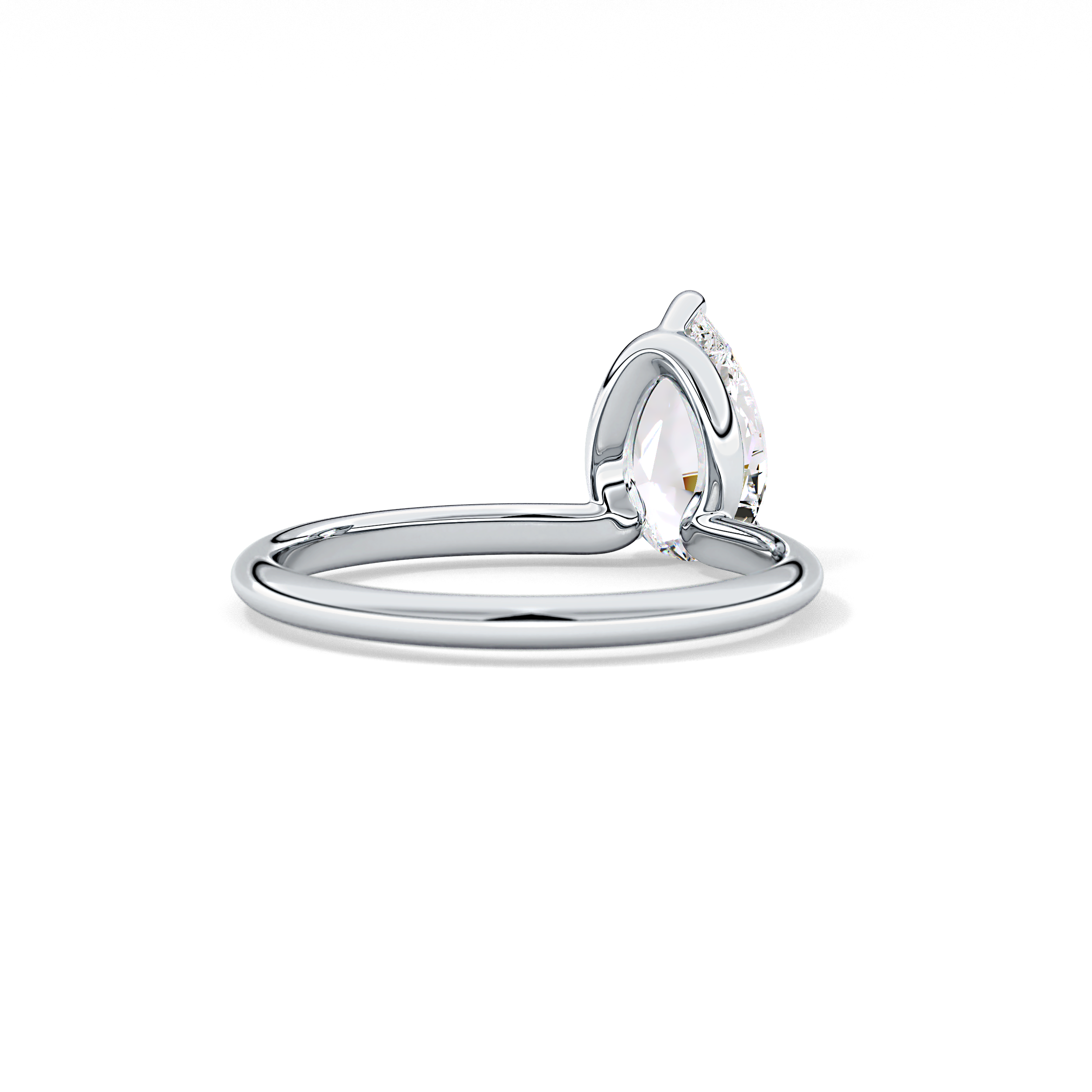 Pear Solitaire Lab Grown Diamond Engagement Ring