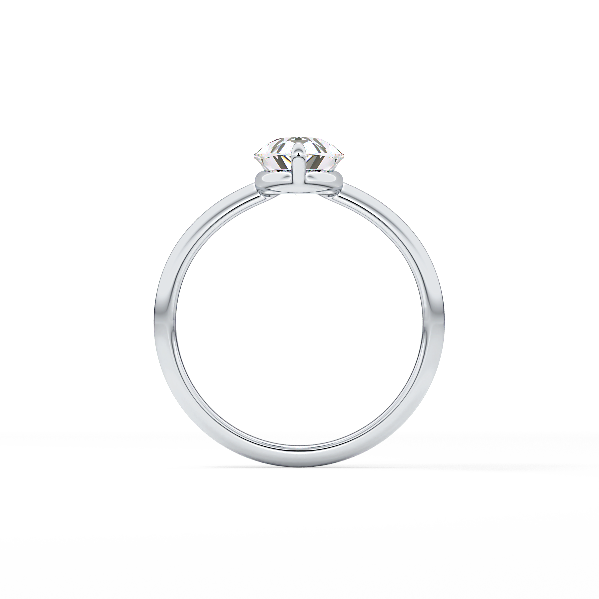 Pear Solitaire Lab Grown Diamond Engagement Ring