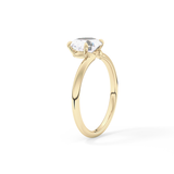 East West Oval Solitaire Lab Grown Diamond Engagement Ring
