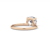 East West Oval Solitaire Lab Grown Diamond Engagement Ring