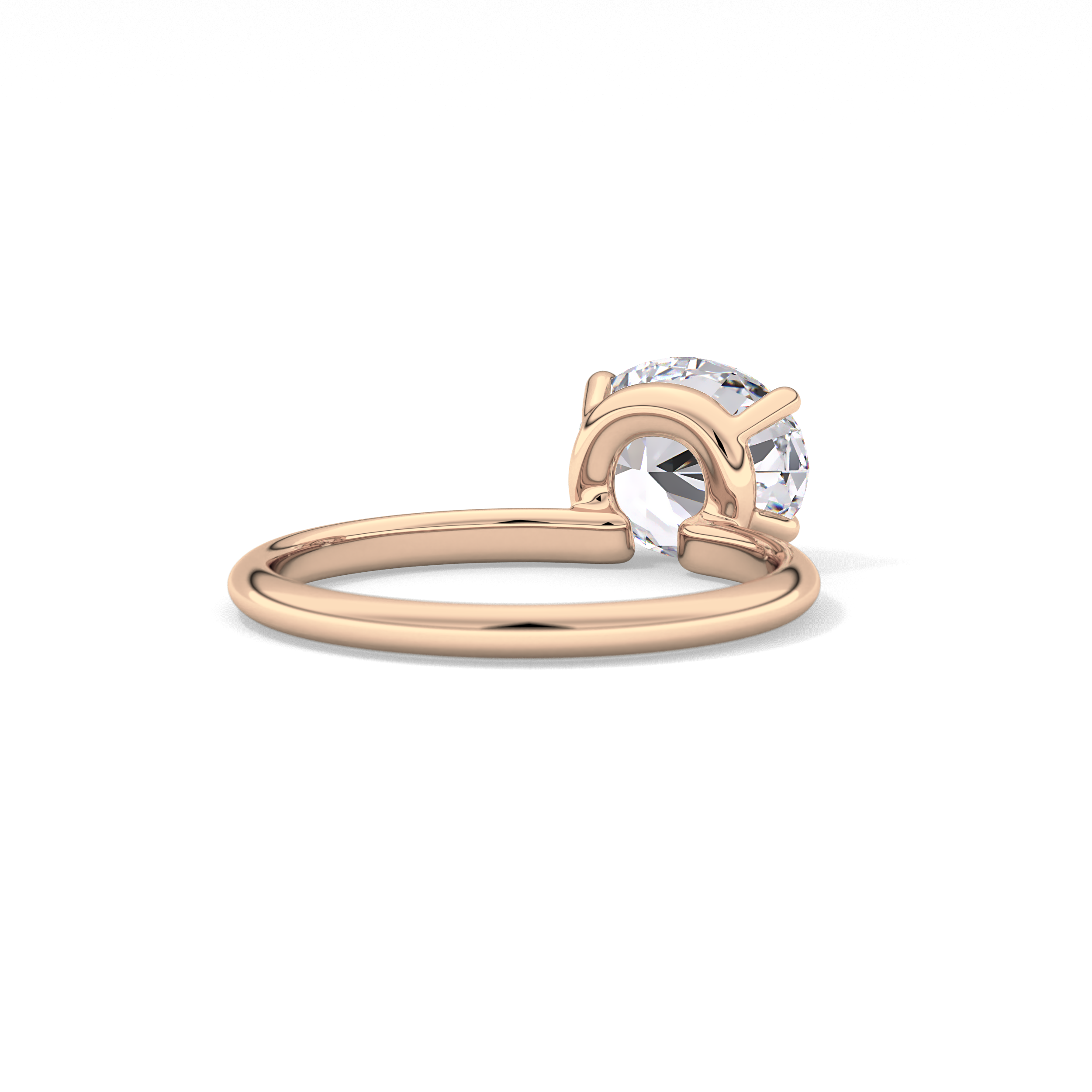 East West Oval Solitaire Lab Grown Diamond Engagement Ring