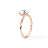 East West Oval Solitaire Lab Grown Diamond Engagement Ring