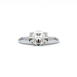 East West Oval Solitaire Lab Grown Diamond Engagement Ring