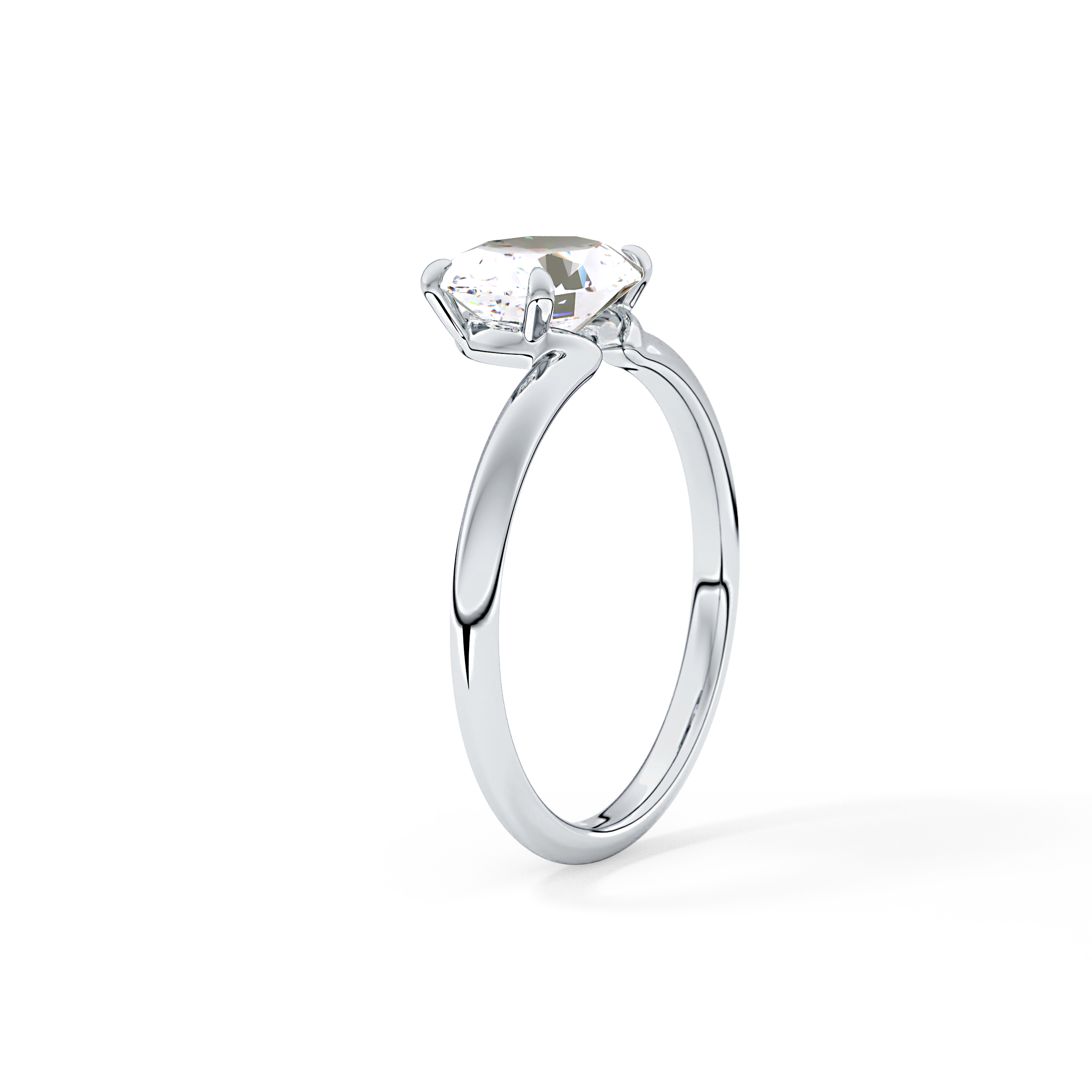 East West Oval Solitaire Lab Grown Diamond Engagement Ring
